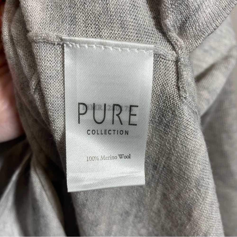 Pure Collection Merino Wool Sweater Wrap Style Back - Picture 5 of 6